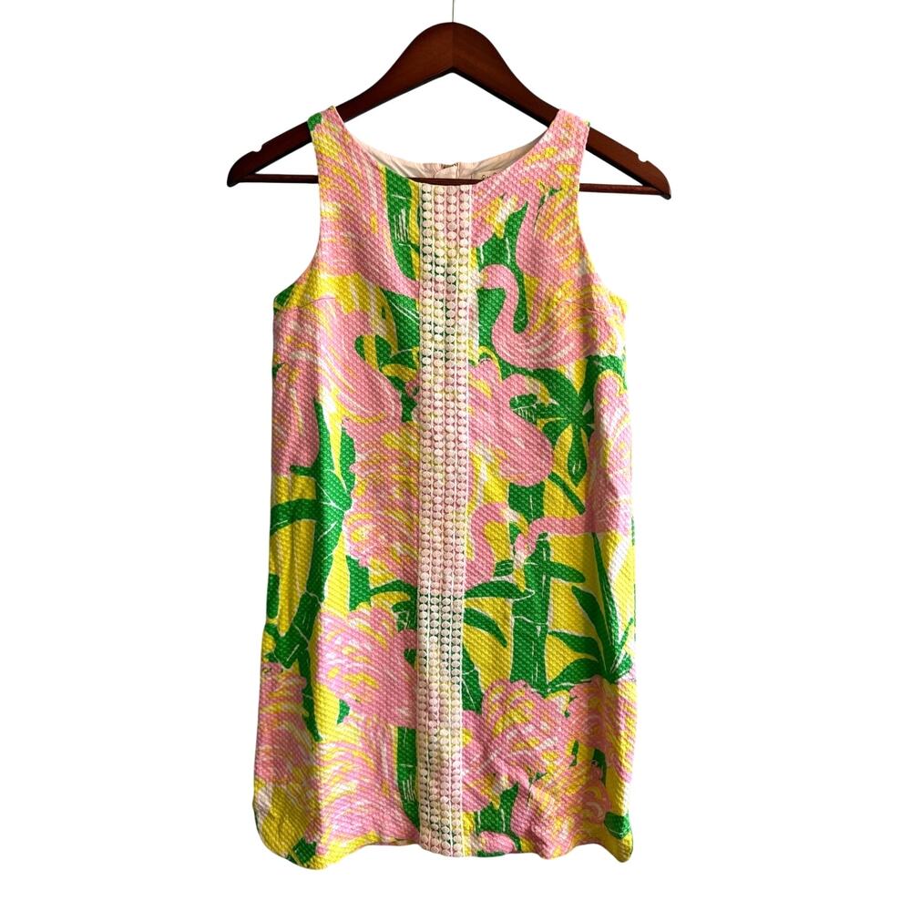 Lilly Pulitzer for Target Girls Fan Dance Flamingo Shift Dress L (10/12)